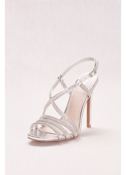 Strappy Crystal Embellished High Heel Sandals | David's Bridal